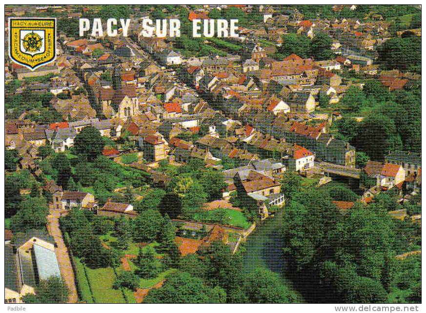 Carte Postale 27.  Pacy-sur-Eure Vue D'avion Trés Beau Plan - Pacy-sur-Eure