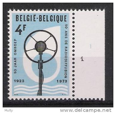 Belgie OCB 1691 (**) Met Plaatnummer 1. - 1971-1980