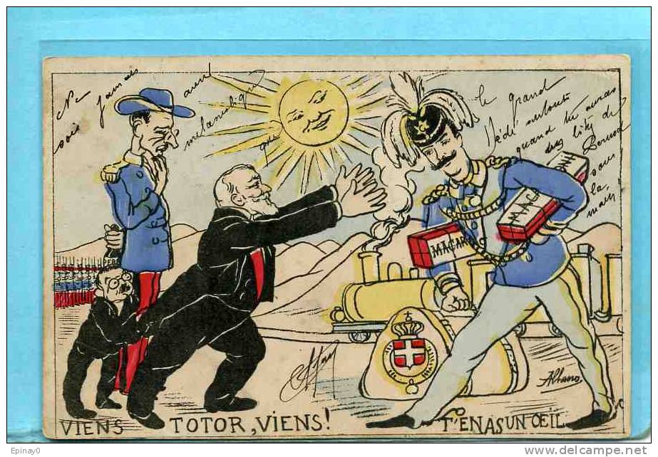 B - POLITIQUE - Illustrateur Albasso - Déssin Avant 1903 - Satiriques