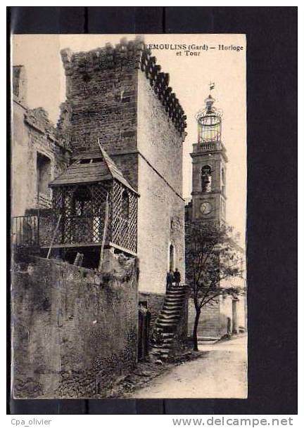 30 REMOULINS Horloge, Tour Féodale, Ed Balazard, 1920 - Remoulins