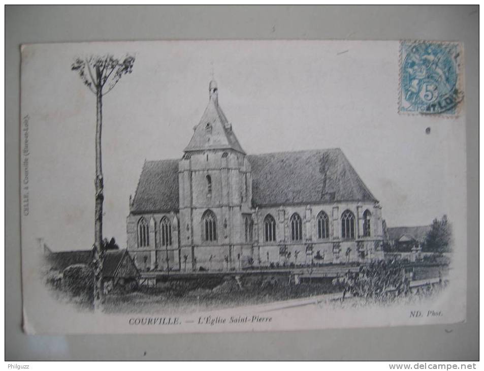 CARTE POSTALE CPA 28 COURVILLE L'EGLISE SAINT PIERRE - Courville