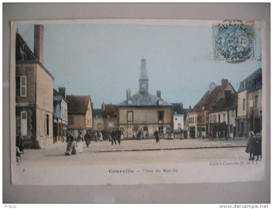 CARTE POSTALE CPA 28 COURVILLE PLACE DU MARCHE - CELLE 1 - Courville