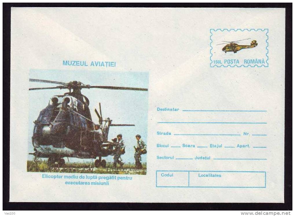 Romania 1996  Cover ENTIER POSTAUX With Helicopteres. - Helicopters