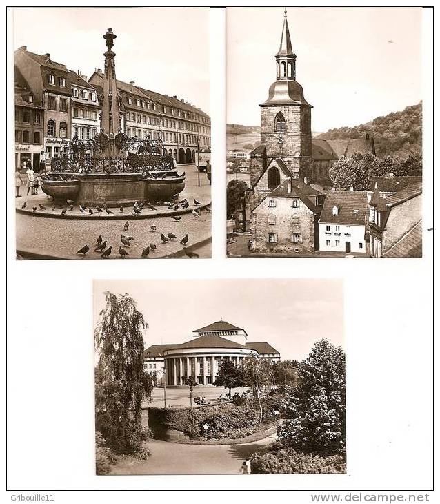 DAS SCHÖNE SAARBRÜCKEN   -   ** 10 PHOTOS ** FORMAT 9X7cm   -   AERO BILD VERLAG  FULDA - Saarbruecken