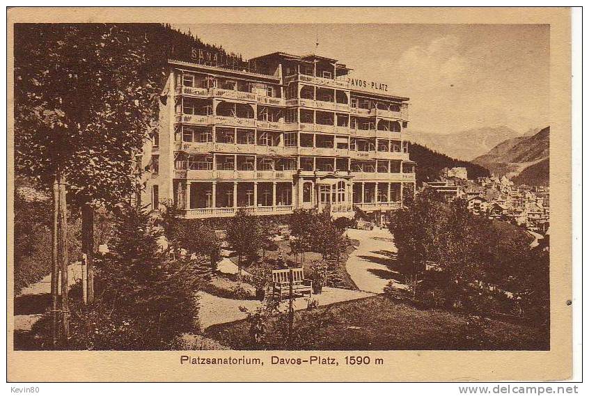 SUISSE GRISONS Platzsanatorium Davos Platz 1590 M - Davos