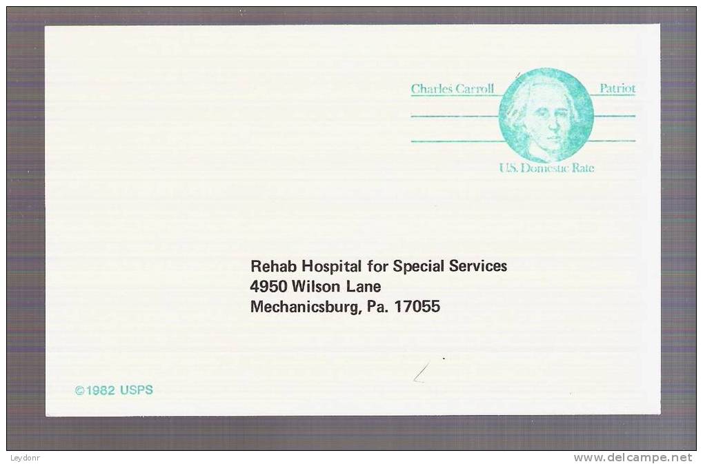 Postal Card - Charles Carroll - Scott # UX105 - 1981-00