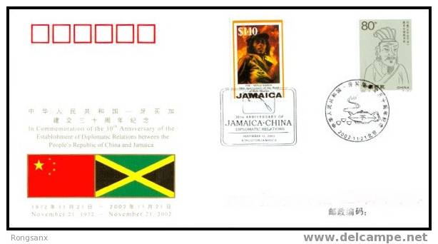 PFTN.WJ-121 CHINA-Jamaica  DIPLOMATIC COMM.COVER - Covers & Documents