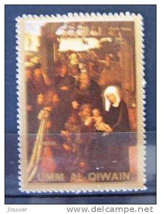 Timbre Neuf : Tableau Religieux. La Vie De Jésus : Adoration. Umm-Al-Qiwain. Michel N° 1163A - 1972. - Paintings