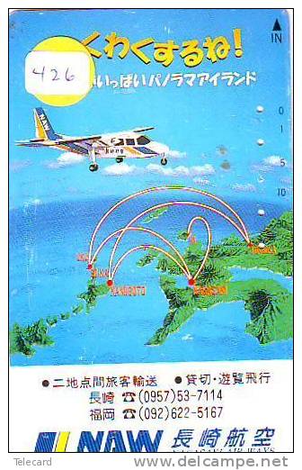 Avions Sur Telecarte Japon (426) * TELEFONKARTE FLUGZEUG * Air Vliegtuig Aeroplani Airplane Aeroplanos Flugzeug - Flugzeuge