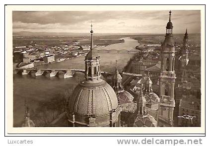 46106 .ZARAGOZA . VISTA PANORAMICA DEL EBRO Y CUPULAS DEL PILAR. - Zaragoza