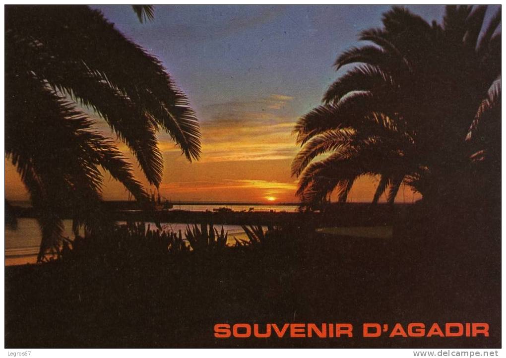 CP SOUVENIR D'AGADIR COUCHER DE SOLEIL - Agadir