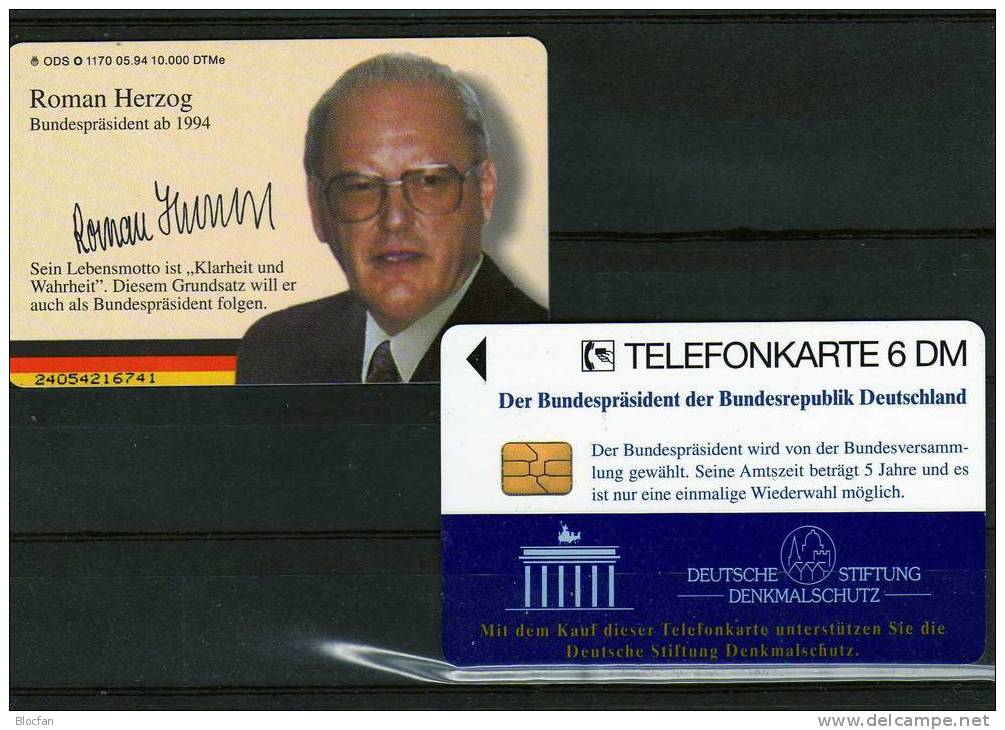 TK O 1170/94 Bundespräsident Roman Herzog 1994-99 Autograph 25€ Deutschland TC 1994 Porträt Special Tele-card Of Germany - O-Series : Series Clientes Excluidos Servicio De Colección