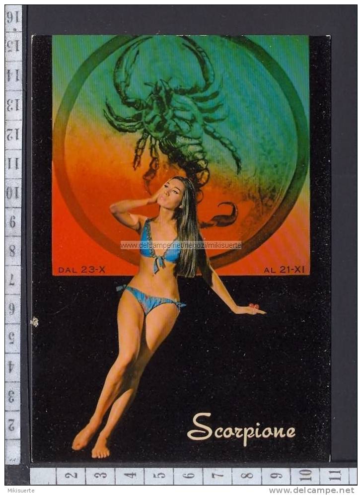 M9208 OROSCOPO ZODIACO SEGNO SCORPIONE - RAGAZZA IN COSTUME F/G - Astrologie