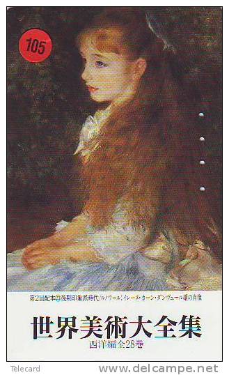 Telecarte ART PIERRE AUGUSTE RENOIR (105) Portrait Irène CAHEN D´Anvers  Japon Peinture Painting KUNST SCHILDERIJ - Painting