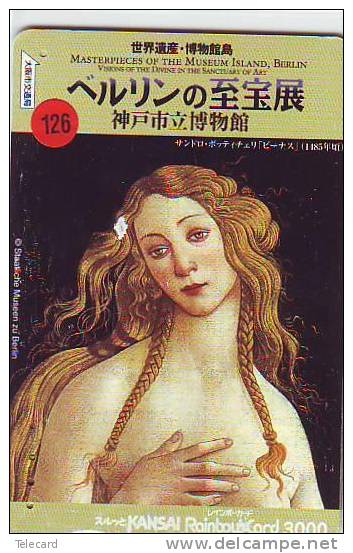 Telecarte ART  (126) FEMME * Japon Peinture Painting MAHLEREI KUNST SCHILDERIJ - Peinture
