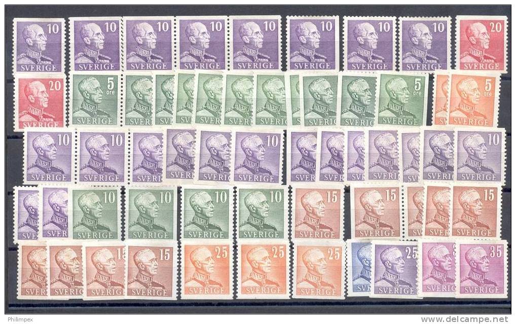 SWEDEN, GOOD GROUP 1939-1948, UNUSED LIGHT HINGED - Unused Stamps