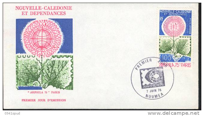 1975 Nouvelle Caledonie FDC  Arphila 75 - FDC