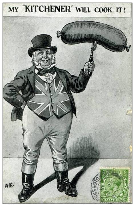 1662- Caricature Anglaise "my KITCHENER" Will Cook It, Signée AE - Satiriques