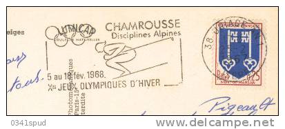 Jeux Olympiques1968   France  38 Chamrousse Sci Ski - Hiver 1968: Grenoble