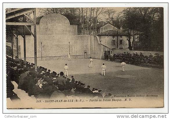 SAINT JEAN DE LUZ PARTIE DE PELOTE BASQUE VINTAGE POSTCARD POSTAL - Otros & Sin Clasificación