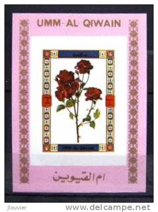 Bloc-Timbre Neuf Non Dentelé : Fleurs : Roses. Umm-Al-Qiwain. Michel N° 1438A - 1972. - Roses