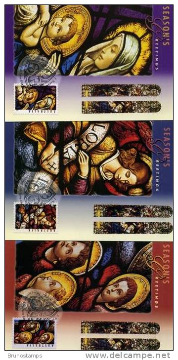 AUSTRALIA - 1995  CHRISTMAS   THREE  MAXIMUM CARDS - Maximumkaarten
