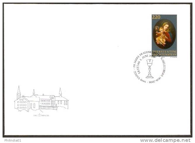 Liechtenstein 2008 Art Religious Painting Mother & Child  FDC # 7809 - Religieux