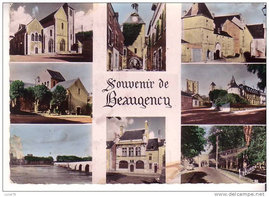 BEAUGENCY  -    8 Vues : Eglise ND, Tour De L´Horloge, Châtea Dunois, Eglise St Etienne, Tour De César, Pont............ - Beaugency