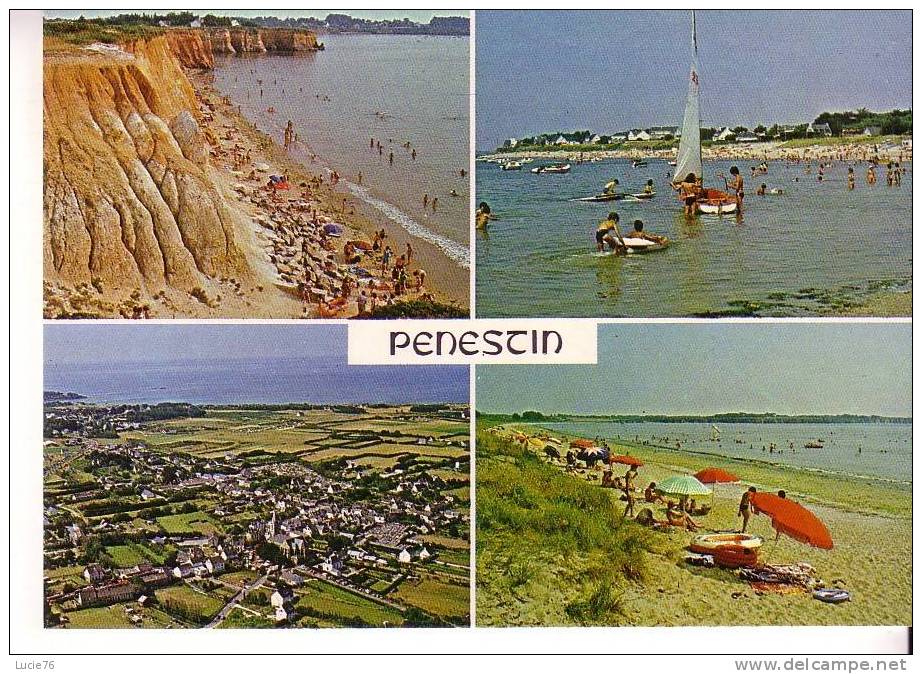 PENESTIN - 4 Vues : Plages De La Mine D´Or Et De Poudrantais, Vue Générale De Pénestin, Plage De Lomer - N° CT 9870 - Pénestin