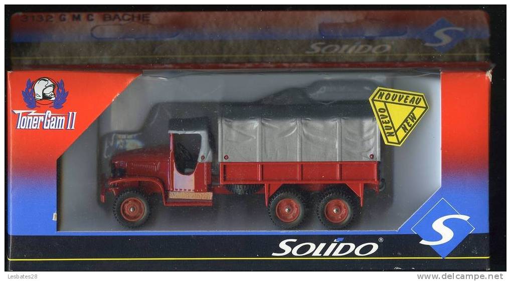 SOLIDO-POMPIERS.-TONERGAM         II.-Die Cast.-Métal.-N° 3132 - G M C BACHE. -Boite Neuve.- Sol 243-Véhicule De Pompier - Solido