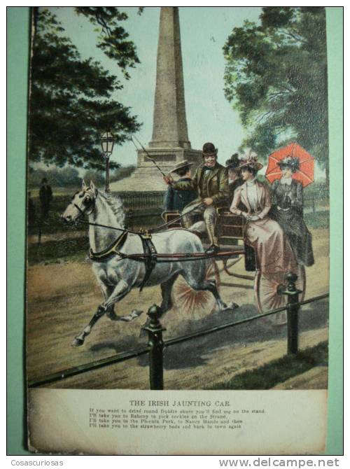 182  IRELAND EIRE IRLANDA DUBLIN  THE IRISH JAUNTING CAR   AÑOS / YEARS / ANNI   1910 - Dublin