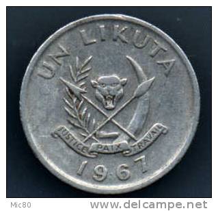 Congo 1 Likuta 1967 Ttb - Congo (Repubblica Democratica 1964-70)