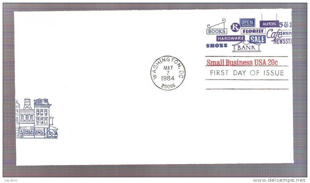 FDC Stamped Envelop - Small Business 1984 - Scott # U606 - 1981-00