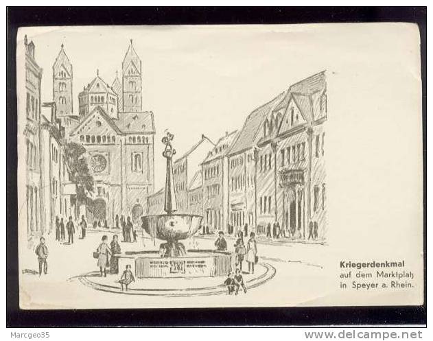 Kriegerdenkmal Auf Dem Marktplatz In Speyer A.rheim édit.graf  Belle Carte - Speyer
