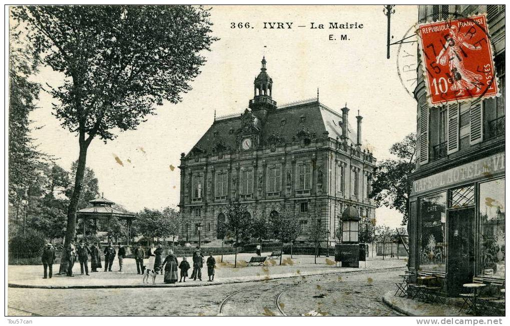 IVRY SUR SEINE - VALDE MARNE - BELLE CPA TRES ANIMEE DE 1915. - Ivry Sur Seine