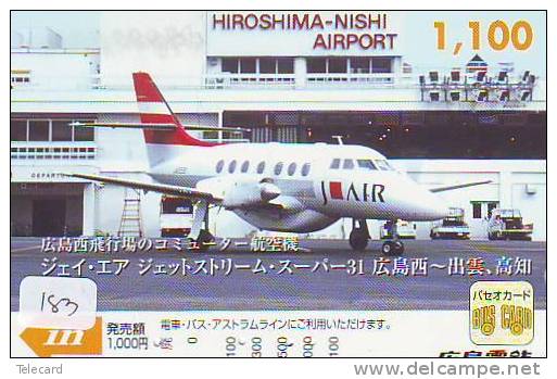 Airplane On Metrocard (183) Flugzeug Auf Metrokarte Avions Telecarte Japon Air Vliegtuig Aeroplani Aeroplanos - Airplanes