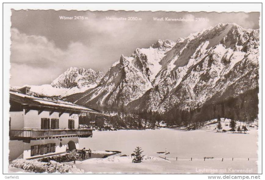 Ansichtskarte  -  Mittenwald ,  Lautersee Mit Karwendel  - - Mittenwald