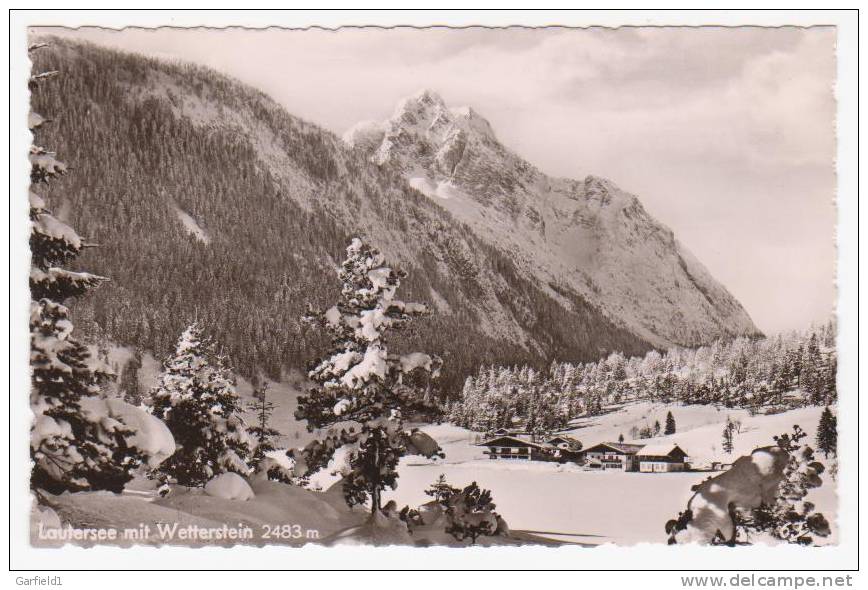 Ansichtskarte  -  Mittenwald ,  Lautersee Mit Wetterstein 2483 M.   - - Mittenwald