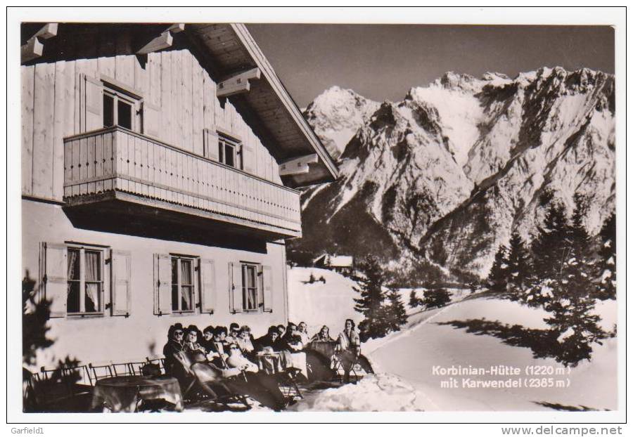 Ansichtskarte  -  Mittenwald ,  Korbinian-Hütte  Mit Karwendel   - - Mittenwald