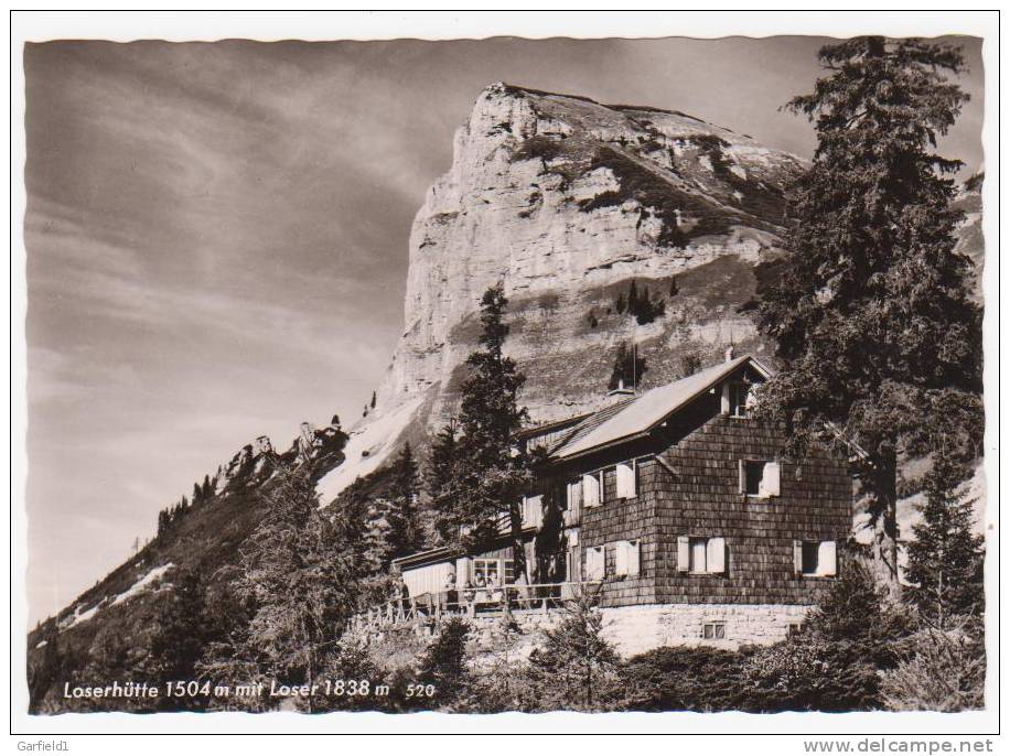 Ansichtskarte  -  Mittenwald ,  Loserhütte 1504 M. Mit Loser 1838 M .   - - Mittenwald