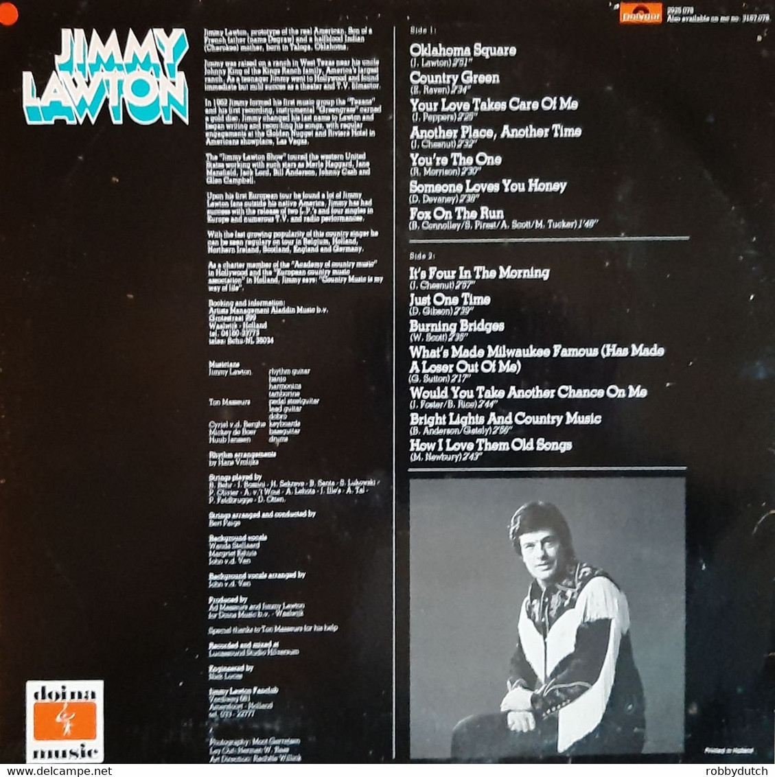 * LP * JIMMY LAWTON - OKLAHOMA SQUARE (Holland 1979) - Country En Folk