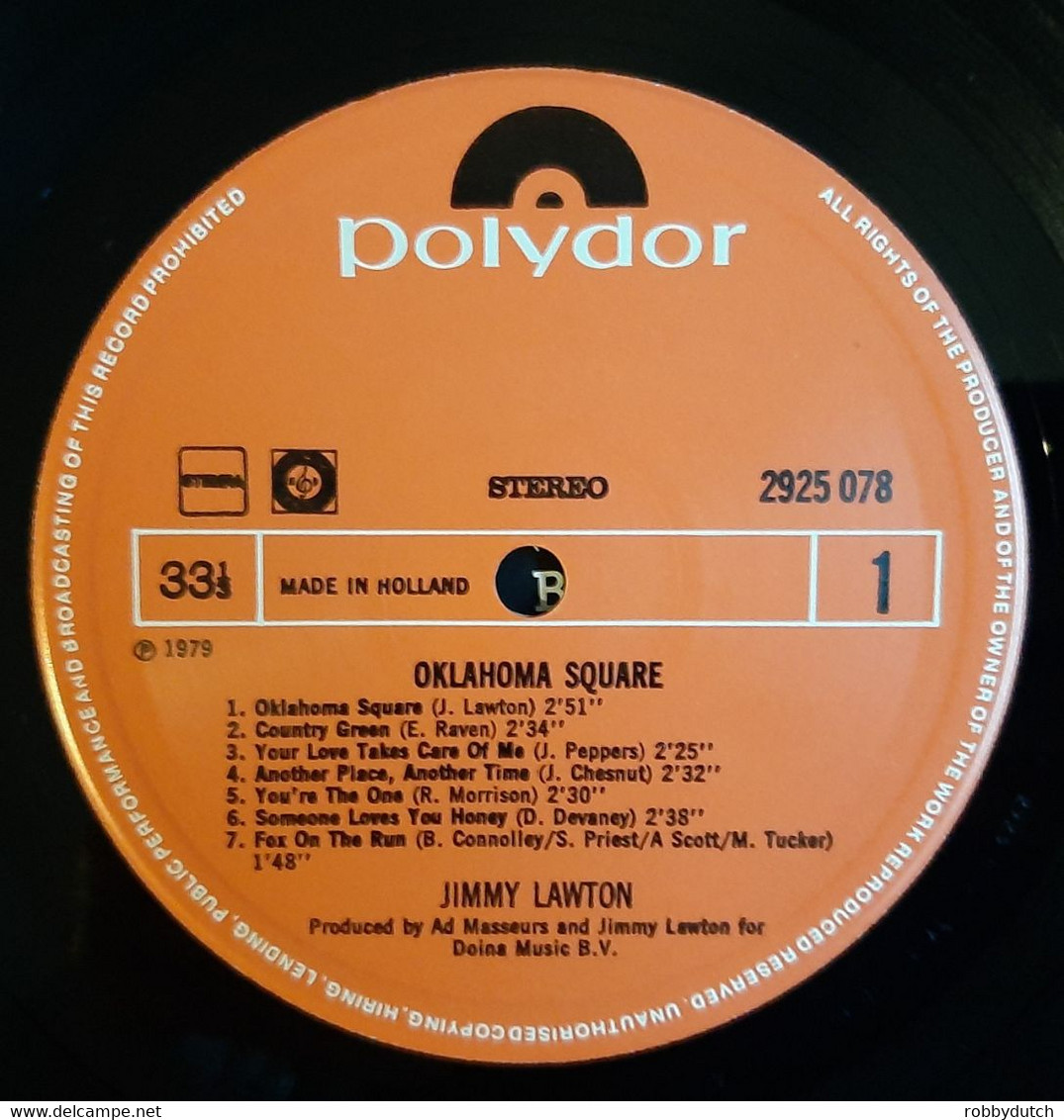* LP * JIMMY LAWTON - OKLAHOMA SQUARE (Holland 1979) - Country & Folk
