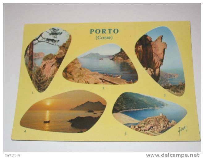 (334) - (vente Au 1ér Qui Pose L'enchére Achat Immédiat)  - Carte Postale Sur Porto  En Corse  2 Multivues - Corse