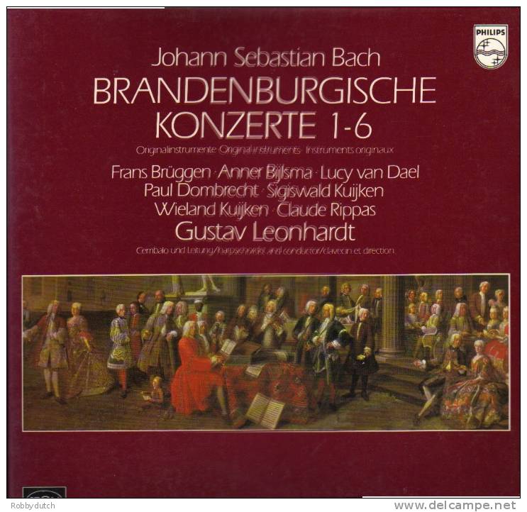 * 2LP Box * BACH: BRANDENBURGISCHE KONZERTE 1-6 (incl Score 88 Pages) Original Instruments! - Klassik