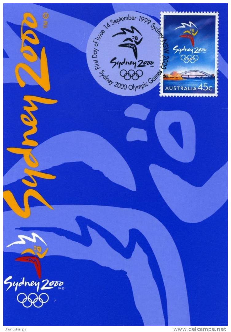 AUSTRALIA - 1999  SYDNEY 2000 LOGO  MAXIMUM CARD - Maximumkarten (MC)