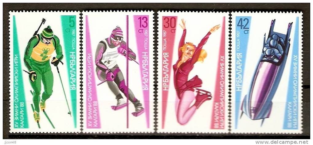 Bulgaria 1987 Calgary Winter Olympics (**) MNH - Neufs