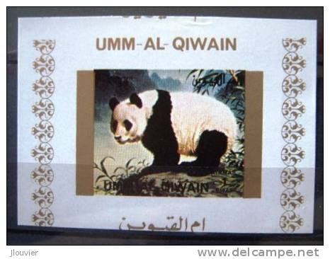 Bloc Neuf Non-dentelé : Mammifères : Panda Géant. Umm-Al-Qiwain. Michel N° 1382A - 1972. - Ours