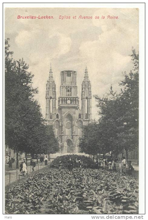 BRUXELLES - BRUSSEL -  LAEKEN - Eglise Et Avenue De La Reine (1197)rl - Laeken