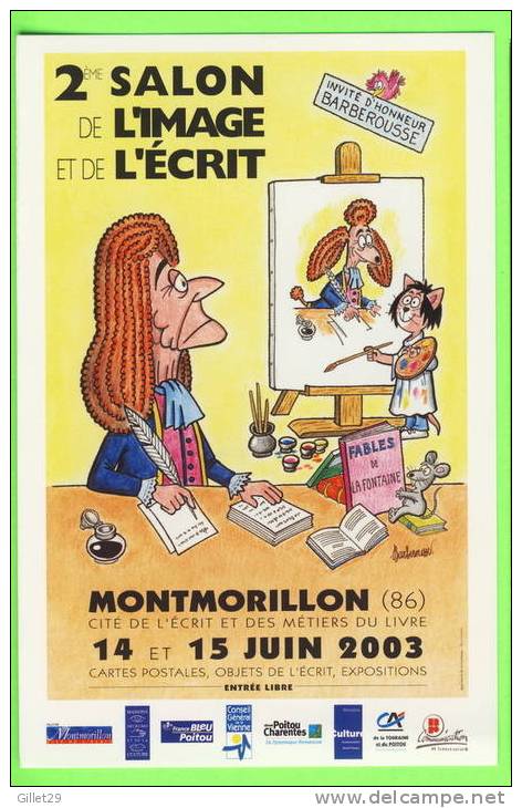 MONTMORILLON (86) - 2e SALON L´IMAGE ET L´ÉCRIT 2003 - ILLUSTRATEUR, BARBEROUSSE - - Montmorillon