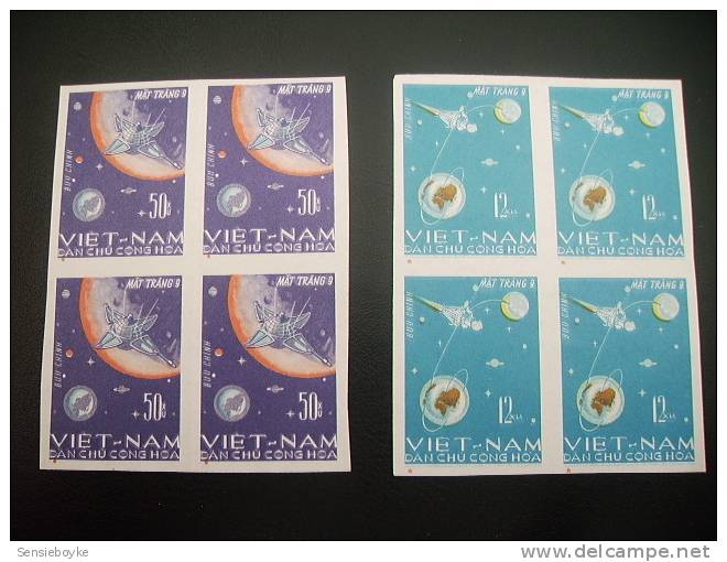 K21455-   2 Blocs Of Imperf. MNH  Vietnam 1966 - Space - Asia